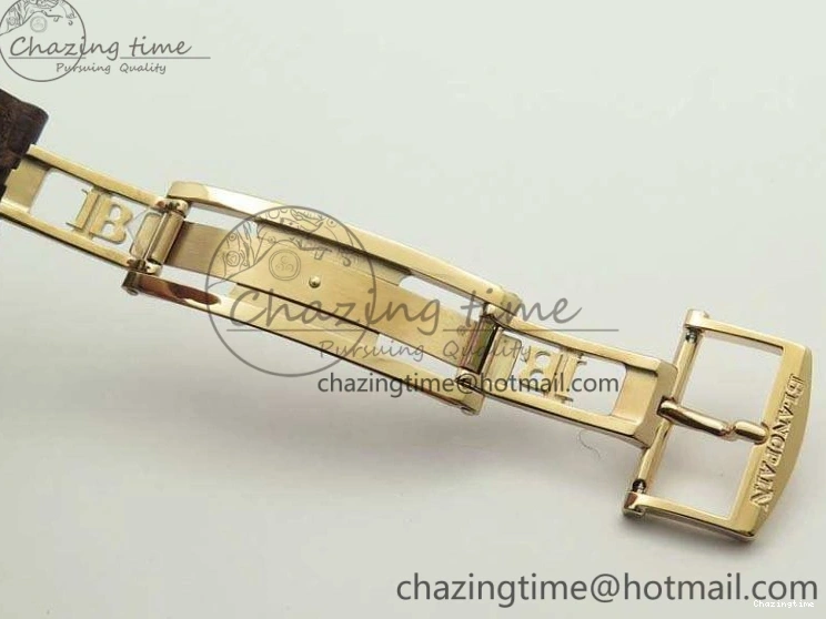 0309 Villeret 6651 RG ZF 1:1 Best Edition White Dial On Brown Leather Strap A Unique 8097